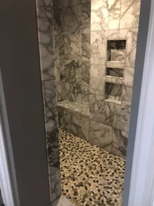 Bathroom tile wall | Gillenwater Flooring